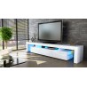 Meuble TV hi-fi design blanc 189 cm