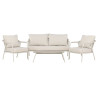 Salon de jardin en aluminium beige Sicile