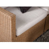 Salon d'angle de jardin 4 places rotin synthétique et coussins blanc VAMOS