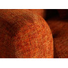 Canapé tissu orange moderne rétro 215 cm Freja