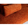 Canapé tissu orange moderne rétro 215 cm Freja