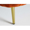 Canapé tissu orange moderne rétro 215 cm Freja