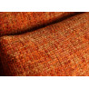 Canapé tissu orange moderne rétro 215 cm Freja