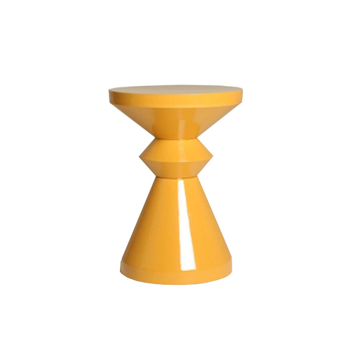 Table d'appoint en métal jaune orangé Freja
