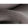 Fauteuil tissu côtelé gris Greta