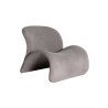 Fauteuil tissu côtelé gris Greta