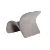 Fauteuil tissu côtelé gris Greta