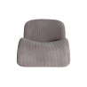 Fauteuil tissu côtelé gris Greta