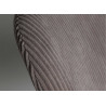 Fauteuil tissu côtelé gris Greta