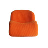 Fauteuil tissu côtelé orange Greta