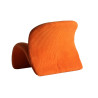 Fauteuil tissu côtelé orange Greta