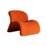Fauteuil tissu côtelé orange Greta