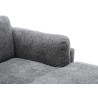 Canapé d'angle tissu texturé chenille gris Elion