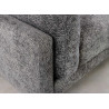 Canapé d'angle tissu texturé chenille gris Elion