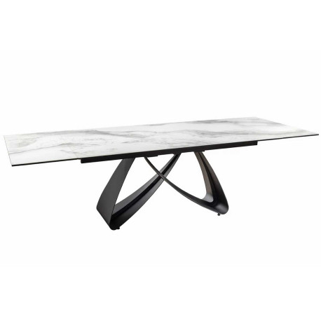 Table à manger céramique marbre blanc 10 personnes Eclipse