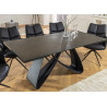 Table à manger céramique marbre noir rouille 10 personnes Eclipse