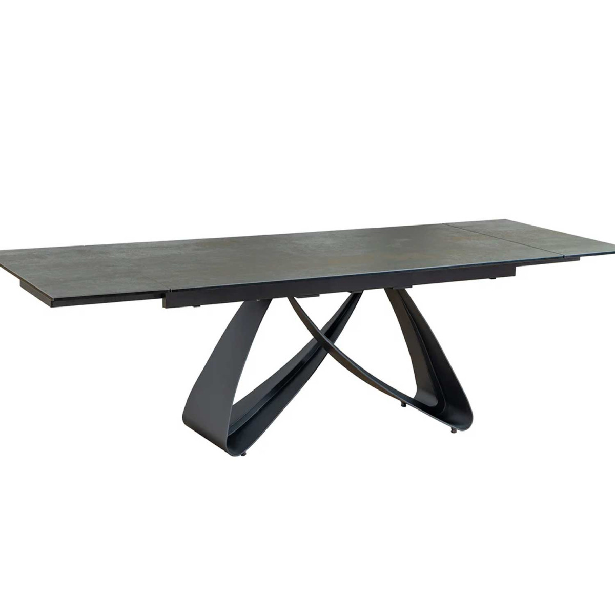 Table à manger céramique marbre noir rouille 10 personnes Eclipse