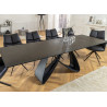 Table à manger céramique marbre noir rouille 10 personnes Eclipse
