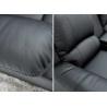 Fauteuil de cinéma 2 places simili cuir noir