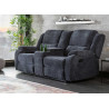 Canapé home cinéma 2 places tissu gris foncé Muse