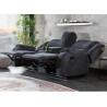 Canapé home cinéma 2 places tissu gris foncé Muse