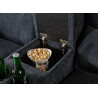 Canapé home cinéma 2 places tissu gris foncé Muse