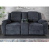Canapé home cinéma 2 places tissu gris foncé Muse