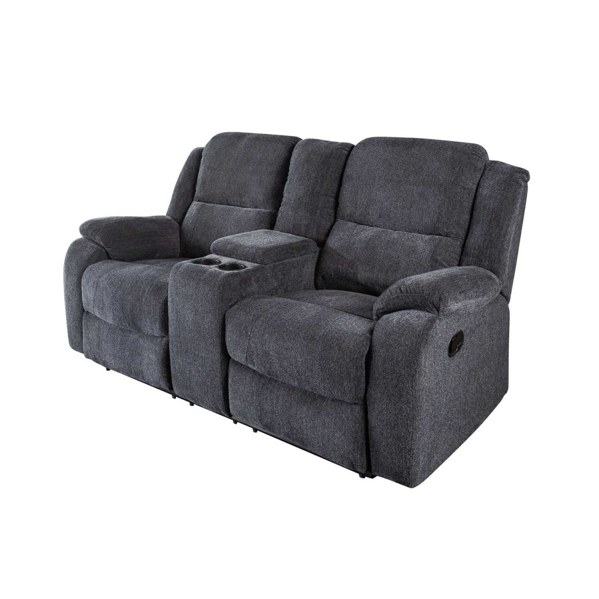 Canapé home cinéma 2 places tissu gris foncé Muse