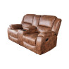 Fauteuil cinéma avec repose-pieds marron antique Muse