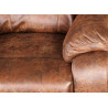 Fauteuil cinéma avec repose-pieds marron antique Muse