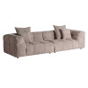Canapé 4 places tissu bouclé marron 284 cm Libra