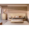 Lit chambre adulte moderne 180x200 cm à led Yuna