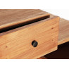 Table de chevet 2 tiroirs en bois d'acajou Vakira