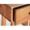 Table de chevet 2 tiroirs en bois d'acajou Vakira