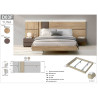 Lit chambre adulte moderne 180x200 cm à led Yuna