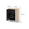 Meuble rangement entrée beige et métal noir Trend