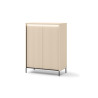 Meuble rangement entrée beige et métal noir Trend