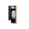 Armoire d'entrée avec miroir beige et noir Trend