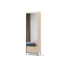 Armoire d'entrée avec miroir beige et noir Trend