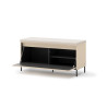 Banc chaussures à LED beige et métal noir Trend