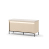 Banc chaussures à LED beige et métal noir Trend