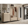 Banc chaussures à LED beige et métal noir Trend