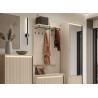 Porte-manteaux mural entrée beige et métal noir Trend