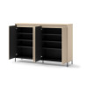 Ensemble d'entrée armoire et commode beige et noir Trend