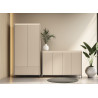 Ensemble d'entrée armoire et commode beige et noir Trend