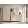 Grande commode 4 portes d'entrée beige et noir Trend