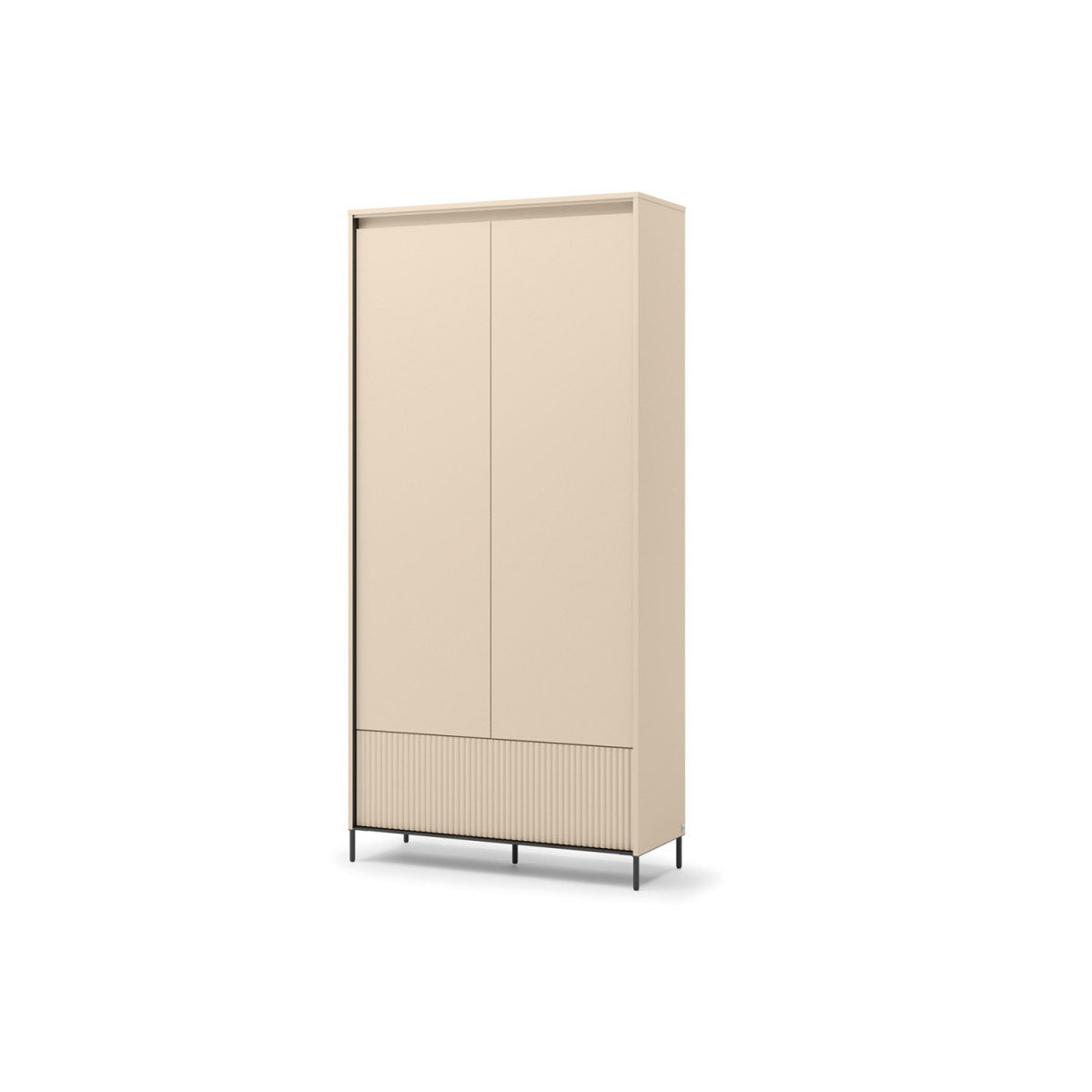 Armoire d'entrée à LED beige et noir Trend