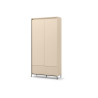 Armoire d'entrée à LED beige et noir Trend