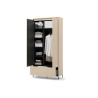 Armoire d'entrée à LED beige et noir Trend