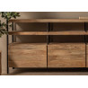 Buffet industriel manguier massif et métal noir 3 portes Celea